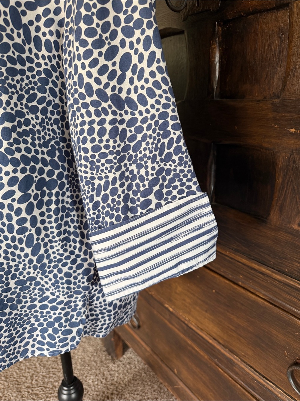 Foxcroft Wrinkle Free Fitted Fit Button-Down Shirt - Picture 6 of 10